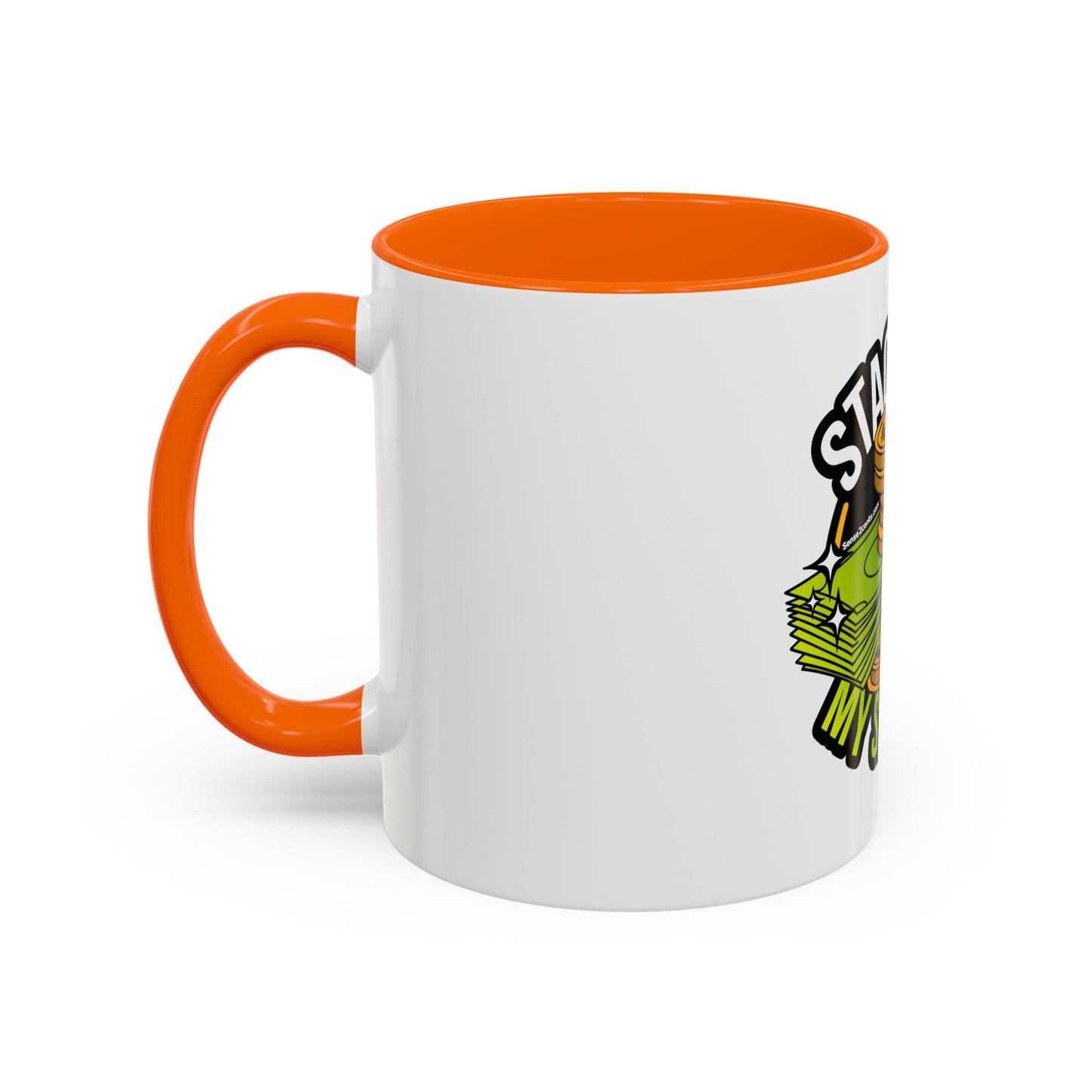 Stacking My Savings Accent Coffee Mug - Fun Finance Gift for Coffee Lovers