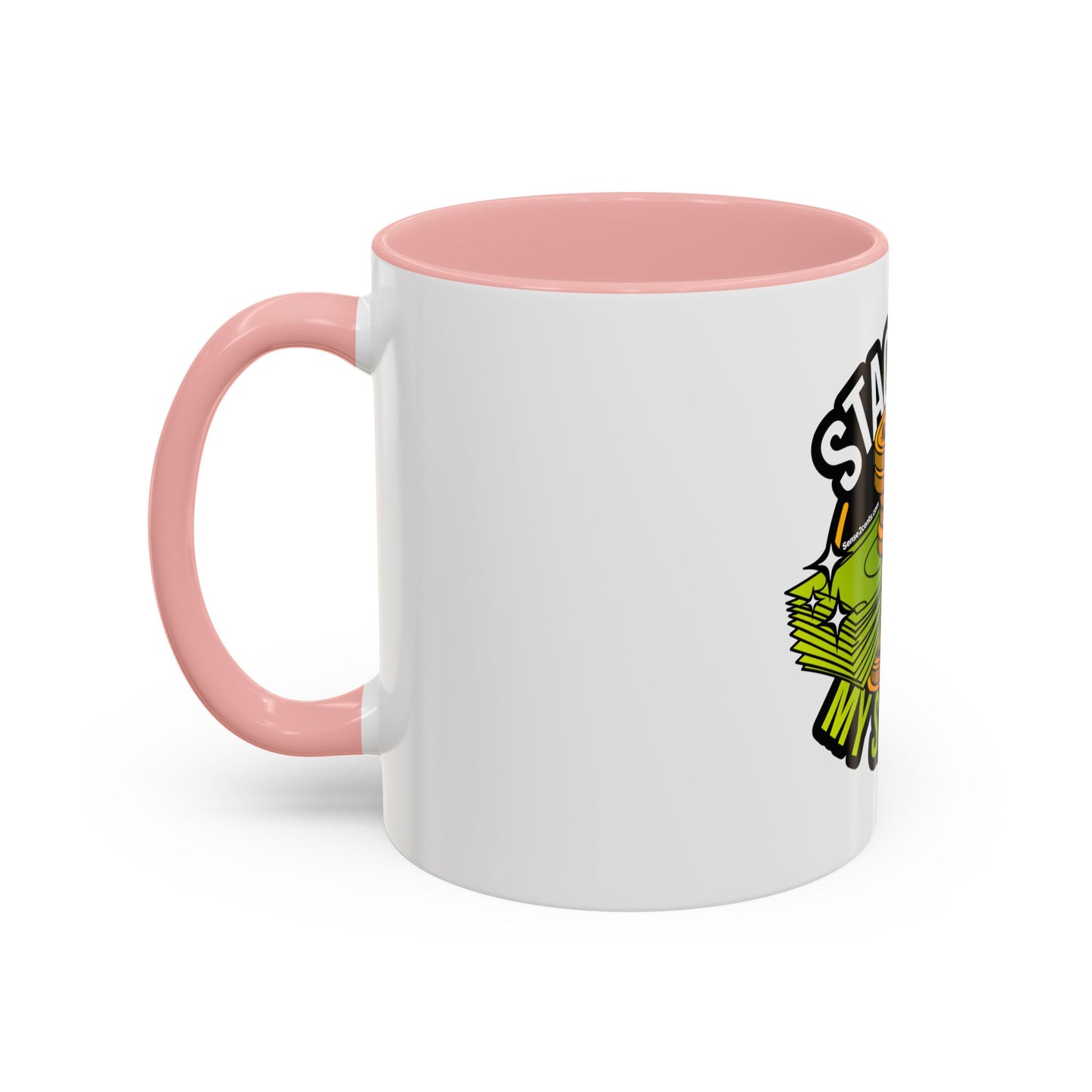 Stacking My Savings Accent Coffee Mug - Fun Finance Gift for Coffee Lovers